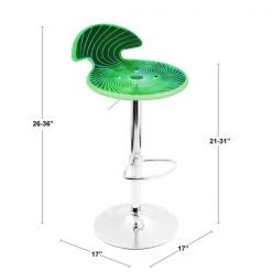 Lumisource Spyra Light Up and Height Adjustable Bar Stool in Multi -Kitchen & Dining Furniture Sales Store LumiSource20LLC BSxxSPYRAxxPCxxDIMxx6ed91a