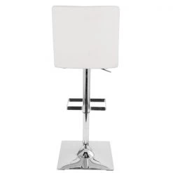 Lumisource Captain Adjustable Swivel Barstool in White Faux Leather -Kitchen & Dining Furniture Sales Store LumiSource20LLC BSxxTWxxCAPTNxxWxxxx4xxxxfff3ab