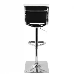 Lumisource Masters Adjustable Swivel Barstool in White Faux Leather -Kitchen & Dining Furniture Sales Store LumiSource20LLC BSxxTWxxMASTERxxWxxxx4xxxx805aec