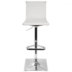 Lumisource Masters Adjustable Swivel Barstool in White Faux Leather -Kitchen & Dining Furniture Sales Store LumiSource20LLC BSxxTWxxMASTERxxWxxxx5xxxx40f2fa