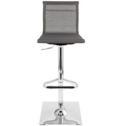 Lumisource Mirage Adjustable Swivel Barstool in Silver -Kitchen & Dining Furniture Sales Store LumiSource20LLC BSxxTWxxMIRAGExxSVxxxx5xxxx834409