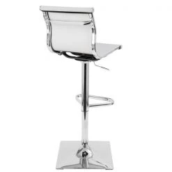 Lumisource Mirage Adjustable Swivel Barstool in White -Kitchen & Dining Furniture Sales Store LumiSource20LLC BSxxTWxxMIRAGExxWxxxx3xxxx9e9a75