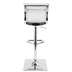 Lumisource Mirage Adjustable Swivel Barstool in White -Kitchen & Dining Furniture Sales Store LumiSource20LLC BSxxTWxxMIRAGExxWxxxx4xxxx75b0b5