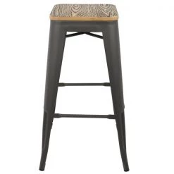 Lumisource Oregon Stackable Barstool in Grey and Brown, PK 2 -Kitchen & Dining Furniture Sales Store LumiSource20LLC BSxxTWxxORxxBNxxGY2xxxx3xxxxccff47