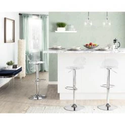 Lumisource Venti Adjustable Swivel Barstool in Clear Acrylic -Kitchen & Dining Furniture Sales Store LumiSource20LLC BSxxTWxxVENTIxxCLxxxx9xxxxfd981d