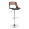 Lumisource Valencia Adjustable Swivel Barstool in Walnut and Black Faux Leather -Kitchen & Dining Furniture Sales Store LumiSource20LLC BSxxVLNCIxxWLxxBKxxxx1xxxxab8867