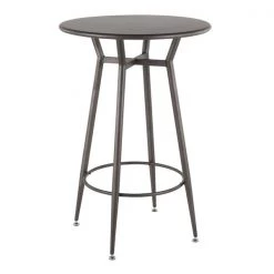 Lumisource Clara Round Bar Table in Antique Metal