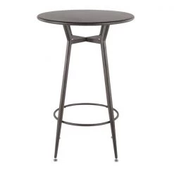 Lumisource Clara Round Bar Table in Antique Metal -Kitchen & Dining Furniture Sales Store LumiSource20LLC BTxxCLARARNxxANxxxx4xxxxf2fe3f