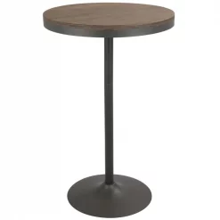 Lumisource Dakota Adjustable Bar / Dinette Table in Grey and Brown
