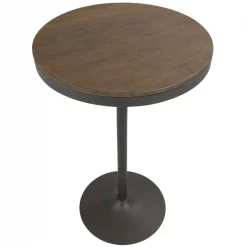 Lumisource Dakota Adjustable Bar / Dinette Table in Grey and Brown -Kitchen & Dining Furniture Sales Store LumiSource20LLC BTxxDAKxxGYxxBNxxxx2xxxxe24a0c