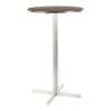 Lumisource Fuji Round Bar Table in Stainless Steel with Walnut Wood Top -Kitchen & Dining Furniture Sales Store LumiSource20LLC BTxxFUJIRNxxSSxxWLxxxx1xxxx1a8f4f