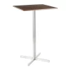 Lumisource Fuji Square Bar Table in Stainless Steel with Walnut Wood Top -Kitchen & Dining Furniture Sales Store LumiSource20LLC BTxxFUJISQxxSSxxWLxxxx1xxxx76cd96
