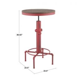 Lumisource Hydra Bar Table in Vintage Antique Metal and Brown Bamboo -Kitchen & Dining Furniture Sales Store LumiSource20LLC BTxxHYDRAxxANxxBNxxDIMxx49c089