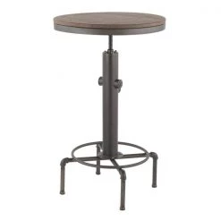 Lumisource Hydra Bar Table in Vintage Antique Metal and Brown Bamboo -Kitchen & Dining Furniture Sales Store LumiSource20LLC BTxxHYDRAxxANxxBNxxxx3xxxx8befcf