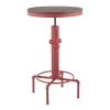 Lumisource Hydra Bar Table in Vintage Red Metal and Brown Bamboo -Kitchen & Dining Furniture Sales Store LumiSource20LLC BTxxHYDRAxxRxxBNxxxx1xxxxa825b8