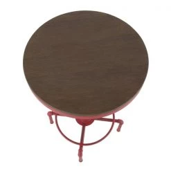 Lumisource Hydra Bar Table in Vintage Red Metal and Brown Bamboo -Kitchen & Dining Furniture Sales Store LumiSource20LLC BTxxHYDRAxxRxxBNxxxx6xxxxfe7707
