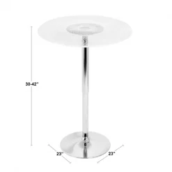 Lumisource Spyra Light Up Adjustable Bar Table -Kitchen & Dining Furniture Sales Store LumiSource20LLC BTxxSPYRAxxDIM