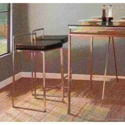 Lumisource Fuji Stackable Counter Stool in Black Faux Leather, PK 2 -Kitchen & Dining Furniture Sales Store LumiSource20LLC CSxxFUJIxxBK2xxxx10xxxxc421c2