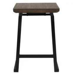 Lumisource Geo Counter Stool in Black with Brown Wood Seat, PK 2 -Kitchen & Dining Furniture Sales Store LumiSource20LLC CSxxGEOxxBKxxBN2xxxx6xxxx7250ae