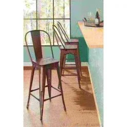 Lumisource Oregon High Back Counter Stool in Antique and Espresso, PK 2 -Kitchen & Dining Furniture Sales Store LumiSource20LLC CSxxORHBxxANxxE2xxxx13xxxx0b96ab