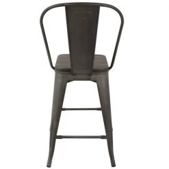 Lumisource Oregon High Back Counter Stool in Antique and Espresso, PK 2 -Kitchen & Dining Furniture Sales Store LumiSource20LLC CSxxORHBxxANxxE2xxxx5xxxxd2bd60