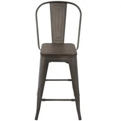 Lumisource Oregon High Back Counter Stool in Antique and Espresso, PK 2 -Kitchen & Dining Furniture Sales Store LumiSource20LLC CSxxORHBxxANxxE2xxxx6xxxx126a37