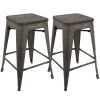 Lumisource Oregon Stackable Counter Stool in Antique and Espresso, PK 2 -Kitchen & Dining Furniture Sales Store LumiSource20LLC CSxxORxxANxxE2xxxx1xxxxba0c35