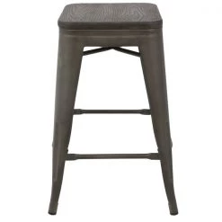 Lumisource Oregon Stackable Counter Stool in Antique and Espresso, PK 2 -Kitchen & Dining Furniture Sales Store LumiSource20LLC CSxxORxxANxxE2xxxx3xxxx487adc