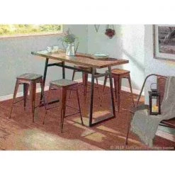 Lumisource Oregon Stackable Counter Stool in Antique and Espresso, PK 2 -Kitchen & Dining Furniture Sales Store LumiSource20LLC CSxxORxxANxxE2xxxx8xxxxc0569c