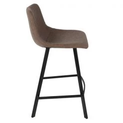 Lumisource Outlaw Counter Stool in Black with Brown Faux Leather, PK 2 -Kitchen & Dining Furniture Sales Store LumiSource20LLC CSxxOUTLWxxBKxxBN2xxxx3xxxx797ca2