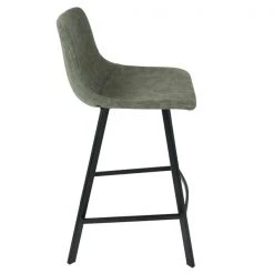 Lumisource Outlaw Counter Stool in Black with Green Faux Leather, PK 2 -Kitchen & Dining Furniture Sales Store LumiSource20LLC CSxxOUTLWxxBKxxGN2xxxx3xxxx21dc8c