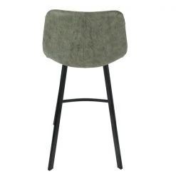 Lumisource Outlaw Counter Stool in Black with Green Faux Leather, PK 2 -Kitchen & Dining Furniture Sales Store LumiSource20LLC CSxxOUTLWxxBKxxGN2xxxx5xxxxa1322f