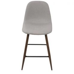 Lumisource Pebble Counter Stool in Walnut and Light Grey, PK 2 -Kitchen & Dining Furniture Sales Store LumiSource20LLC CSxxPEBxxWLxxLGY2xxxx6xxxx5f2212