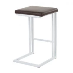 Lumisource Roman Counter Stool in White Metal, Espresso Faux Leather, PK 2 -Kitchen & Dining Furniture Sales Store LumiSource20LLC CSxxRMNxxVWE2xxxx4xxxx9bea28