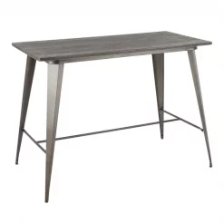 Lumisource Oregon Counter Table in Antique and Espresso