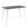 Lumisource Oregon Counter Table in Vintage White and Espresso