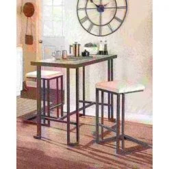 Lumisource Roman Counter Table in Antique and Brown -Kitchen & Dining Furniture Sales Store LumiSource20LLC CTxxRMNxxANxxBNxxxx10xxxx352093