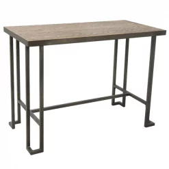 Lumisource Roman Counter Table in Antique and Brown