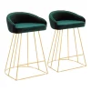 Lumisource Canary Counter Stool in Gold with Green Velvet, PK 2 -Kitchen & Dining Furniture Sales Store LumiSource20LLC Canaryxx20Upholsteredxx20Counterxx20Stoolxx20AUxx20GNxx20Pairxxhrxx51772e