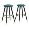 Lumisource Cavalier Counter Stool in Black Wood, Green Velvet and Gold, PK 2 -Kitchen & Dining Furniture Sales Store LumiSource20LLC Cavalierxx20Counterxx20Stoolxx20BKxx20VGNxx20Pairxxhrxx8241f6