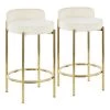 Lumisource Chloe Counter Stool in Gold Metal and White Velvet, PK 2 -Kitchen & Dining Furniture Sales Store LumiSource20LLC Chloexx20Counterxx20Stoolxx20AUxx20CRxx20Pairxxhrxxab56a2
