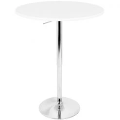Lumisource Elia Adjustable Bar Table in White
