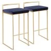 Lumisource Fuji Stackable Barstool in Gold with Blue Velvet Cushion, PK 2 -Kitchen & Dining Furniture Sales Store LumiSource20LLC Fujixx20Barxx20Stoolxx20AUxx20BUxx20xx20300DPIxx20Pairxxhrxxdb6372