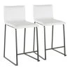 Lumisource Mara Counter Stool in Black Metal and White Faux Leather, PK 2 -Kitchen & Dining Furniture Sales Store LumiSource20LLC Maraxx20Upholsteredxx20Counterxx20Stoolxx20BKxx20Wxx20Pairxxhrxx39161f