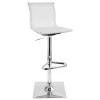 Lumisource Mirage Adjustable Swivel Barstool in White