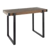 Lumisource Odessa Counter Table in Black Metal and Brown Bamboo
