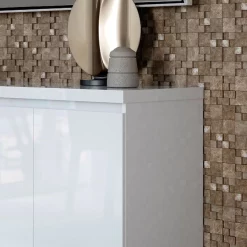 Manhattan Comfort Viennese 46.81 Buffet Stand, White Gloss -Kitchen & Dining Furniture Sales Store Manhattan20Comfort 1010352xxE