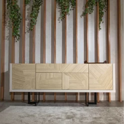 Manhattan Comfort Celine 70.86 Buffet Stand, Off White and Nude Mosaic Wood -Kitchen & Dining Furniture Sales Store Manhattan20Comfort 1023851xxB