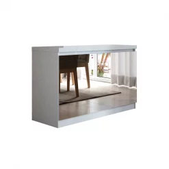 Manhattan Comfort Viennese 2.0 - 46.81 Buffet Stand with Mirrors, White Gloss -Kitchen & Dining Furniture Sales Store Manhattan20Comfort 1524352xxF