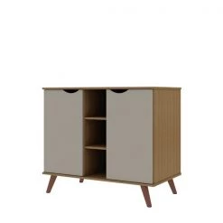 Manhattan Comfort Hampton 39.37 Buffet Stand, Off White and Maple Cream -Kitchen & Dining Furniture Sales Store Manhattan20Comfort 16PMC11xxE